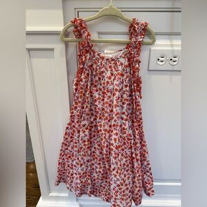 Crewcuts White Sundress with Red and Pink Floral Print